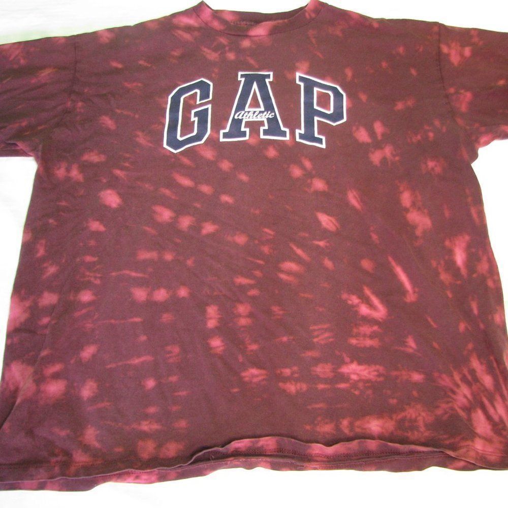 Vintage Gap Athletic Spellout Tie-Dye T-Shirt